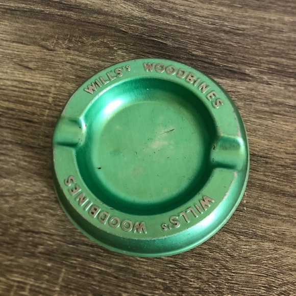 Vtg Green Wills's Woodbines Ashtray - Picture 4 of 10